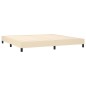 vidaXL Boxspringbett mit Matratze Creme 200x200 cm Stoff vidaXL Boxspringbett mit Matratze Creme 200x200 cm Stoff