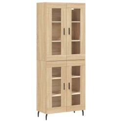 Highboard Sonoma-Eiche 69,5x34x180 cm Holzwerkstoff