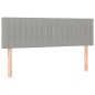 vidaXL Boxspringbett mit Matratze Hellgrau 140x190 cm Stoff vidaXL Boxspringbett mit Matratze Hellgrau 140x190 cm Stoff