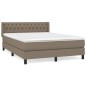 vidaXL Boxspringbett mit Matratze Taupe 140x200 cm Stoff vidaXL Boxspringbett mit Matratze Taupe 140x200 cm Stoff