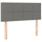 vidaXL Boxspringbett mit Matratze Dunkelgrau 100x200 cm Stoff vidaXL Boxspringbett mit Matratze Dunkelgrau 100x200 cm Stoff