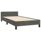 vidaXL Bettgestell mit Kopfteil Dunkelgrau 100x200 cm Samt vidaXL Bettgestell mit Kopfteil Dunkelgrau 100x200 cm Samt
