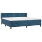vidaXL Boxspringbett mit Matratze Dunkelblau 200x200 cm Samt vidaXL Boxspringbett mit Matratze Dunkelblau 200x200 cm Samt