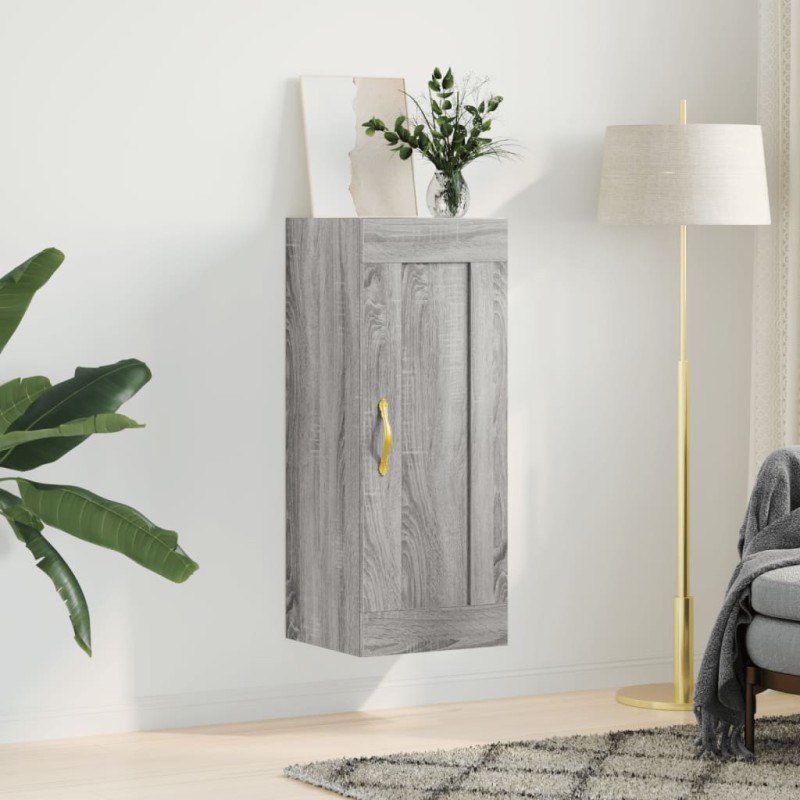 vidaXL Wandschrank Grau Sonoma 34,5x34x90 cm Holzwerkstoff vidaXL Wandschrank Grau Sonoma 34,5x34x90 cm Holzwerkstoff