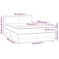 vidaXL Boxspringbett mit Matratze & LED Dunkelgrau 140x200 cm Stoff vidaXL Boxspringbett mit Matratze & LED Dunkelgrau 140x200 cm Stoff