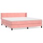 vidaXL Boxspringbett mit Matratze Rosa 180x200 cm Samt vidaXL Boxspringbett mit Matratze Rosa 180x200 cm Samt