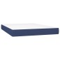 vidaXL Boxspringbett mit Matratze & LED Blau 140x190 cm Stoff vidaXL Boxspringbett mit Matratze & LED Blau 140x190 cm Stoff
