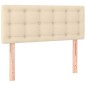 vidaXL Boxspringbett mit Matratze & LED Creme 90x190 cm Stoff vidaXL Boxspringbett mit Matratze & LED Creme 90x190 cm Stoff
