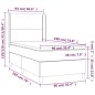 vidaXL Boxspringbett mit Matratze Schwarz 90x190 cm Samt vidaXL Boxspringbett mit Matratze Schwarz 90x190 cm Samt