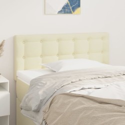 Kopfteil Creme 90x5x78/88 cm Kunstleder