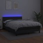 vidaXL Boxspringbett mit Matratze & LED Schwarz 140x200 cm Kunstleder vidaXL Boxspringbett mit Matratze & LED Schwarz 140x200 cm Kunstleder