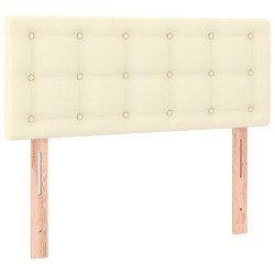 Kopfteil Creme 90x5x78/88 cm Kunstleder