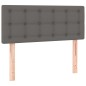 vidaXL Boxspringbett mit Matratze Grau 90x190 cm Kunstleder vidaXL Boxspringbett mit Matratze Grau 90x190 cm Kunstleder