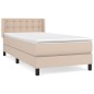 vidaXL Boxspringbett mit Matratze Cappuccino-Braun 90x200cm Kunstleder vidaXL Boxspringbett mit Matratze Cappuccino-Braun 90x200cm Kunstleder