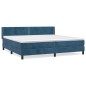 vidaXL Boxspringbett mit Matratze Dunkelblau 200x200 cm Samt vidaXL Boxspringbett mit Matratze Dunkelblau 200x200 cm Samt