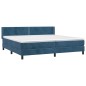vidaXL Boxspringbett mit Matratze Dunkelblau 200x200 cm Samt vidaXL Boxspringbett mit Matratze Dunkelblau 200x200 cm Samt