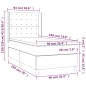 vidaXL Boxspringbett mit Matratze Dunkelgrau 90x190 cm Stoff vidaXL Boxspringbett mit Matratze Dunkelgrau 90x190 cm Stoff