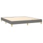 vidaXL Boxspringbett mit Matratze & LED Dunkelgrau 180x200 cm Stoff vidaXL Boxspringbett mit Matratze & LED Dunkelgrau 180x200 cm Stoff
