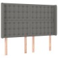 vidaXL Boxspringbett mit Matratze Dunkelgrau 140x190 cm Stoff vidaXL Boxspringbett mit Matratze Dunkelgrau 140x190 cm Stoff