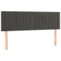 vidaXL Boxspringbett mit Matratze & LED Dunkelgrau 140x200 cm Samt vidaXL Boxspringbett mit Matratze & LED Dunkelgrau 140x200 cm Samt