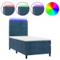 vidaXL Boxspringbett mit Matratze & LED Dunkelblau 90x200 cm Samt vidaXL Boxspringbett mit Matratze & LED Dunkelblau 90x200 cm Samt