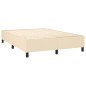 vidaXL Boxspringbett mit Matratze & LED Creme 140x200 cm Stoff vidaXL Boxspringbett mit Matratze & LED Creme 140x200 cm Stoff