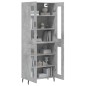 Highboard Betongrau 69,5x34x180 cm Holzwerkstoff Highboard Betongrau 69,5x34x180 cm Holzwerkstoff