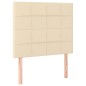 vidaXL Boxspringbett mit Matratze Creme 90x190 cm Stoff vidaXL Boxspringbett mit Matratze Creme 90x190 cm Stoff