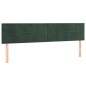 vidaXL Boxspringbett mit Matratze & LED Dunkelgrün 160x200 cm Samt vidaXL Boxspringbett mit Matratze & LED Dunkelgrün 160x200 cm Samt