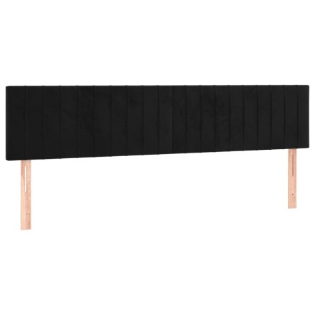 vidaXL Kopfteile 2 Stk. Schwarz 80x5x78/88 cm Samt