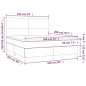 vidaXL Boxspringbett mit Matratze & LED Blau 160x200 cm Stoff vidaXL Boxspringbett mit Matratze & LED Blau 160x200 cm Stoff