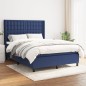 vidaXL Boxspringbett mit Matratze Blau 140x190 cm Stoff vidaXL Boxspringbett mit Matratze Blau 140x190 cm Stoff