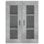 Highboard Betongrau 69,5x34x180 cm Holzwerkstoff Highboard Betongrau 69,5x34x180 cm Holzwerkstoff