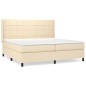 vidaXL Boxspringbett mit Matratze Creme 200x200 cm Stoff vidaXL Boxspringbett mit Matratze Creme 200x200 cm Stoff