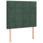 vidaXL Boxspringbett mit Matratze & LED Dunkelgrün 90x190 cm Samt vidaXL Boxspringbett mit Matratze & LED Dunkelgrün 90x190 cm Samt