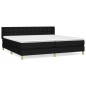 vidaXL Boxspringbett mit Matratze Schwarz 200x200 cm Stoff vidaXL Boxspringbett mit Matratze Schwarz 200x200 cm Stoff
