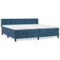 vidaXL Boxspringbett mit Matratze Dunkelblau 200x200 cm Samt vidaXL Boxspringbett mit Matratze Dunkelblau 200x200 cm Samt
