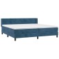 vidaXL Boxspringbett mit Matratze Dunkelblau 200x200 cm Samt vidaXL Boxspringbett mit Matratze Dunkelblau 200x200 cm Samt