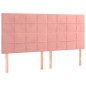 vidaXL Boxspringbett mit Matratze & LED Rosa 180x200 cm Samt vidaXL Boxspringbett mit Matratze & LED Rosa 180x200 cm Samt