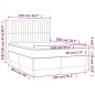 vidaXL Boxspringbett mit Matratze & LED Hellgrau 140x200 cm Stoff vidaXL Boxspringbett mit Matratze & LED Hellgrau 140x200 cm Stoff