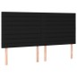 vidaXL Boxspringbett mit Matratze & LED Schwarz 200x200 cm Stoff vidaXL Boxspringbett mit Matratze & LED Schwarz 200x200 cm Stoff