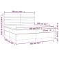 vidaXL Boxspringbett mit Matratze & LED Schwarz 200x200 cm Stoff vidaXL Boxspringbett mit Matratze & LED Schwarz 200x200 cm Stoff