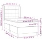 vidaXL Boxspringbett mit Matratze Dunkelgrün 90x200 cm Samt vidaXL Boxspringbett mit Matratze Dunkelgrün 90x200 cm Samt
