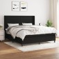 vidaXL Boxspringbett mit Matratze Schwarz 180x200 cm Stoff vidaXL Boxspringbett mit Matratze Schwarz 180x200 cm Stoff