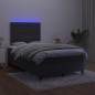 vidaXL Boxspringbett mit Matratze & LED Schwarz 120x200 cm Samt vidaXL Boxspringbett mit Matratze & LED Schwarz 120x200 cm Samt