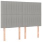 vidaXL Boxspringbett mit Matratze Hellgrau 140x190 cm Stoff vidaXL Boxspringbett mit Matratze Hellgrau 140x190 cm Stoff
