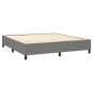 vidaXL Boxspringbett mit Matratze Dunkelgrau 160x200 cm Stoff vidaXL Boxspringbett mit Matratze Dunkelgrau 160x200 cm Stoff