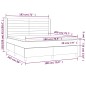 vidaXL Boxspringbett mit Matratze Taupe 180x200 cm Stoff vidaXL Boxspringbett mit Matratze Taupe 180x200 cm Stoff