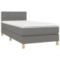 vidaXL Boxspringbett mit Matratze & LED Dunkelgrau 80x200 cm Stoff vidaXL Boxspringbett mit Matratze & LED Dunkelgrau 80x200 cm Stoff