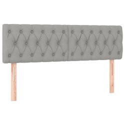 vidaXL Kopfteile 2 Stk. Hellgrau 80x7x78/88 cm Stoff